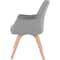 Lorell Gray Flannel Guest Chair with Wood Legs 68560 - alternate 3